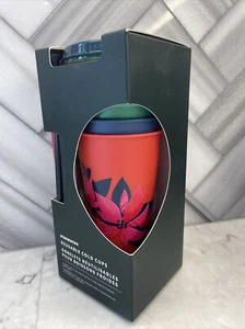 Starbucks Holiday 2021 Tazze Fredde Riutilizzabili con Coperchi e Cannucce - Confezione da 5 - Foto 1 di 5