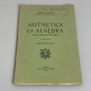 Aritmetica ed algebra volume primo. Michele Leoncini. Vannini Editore - Imagen 1 de 4