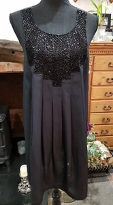 Damen Ted Bäcker schwarz Kleid Tunika 4 oder 14 Party - Bild 1 von 7