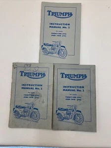 1958 TRIUMPH INSTRUCTION MANUAL TWENTY ONE 3TA 350 SPEED TWIN 5TA TIGER 100 500 - Bild 1 von 9