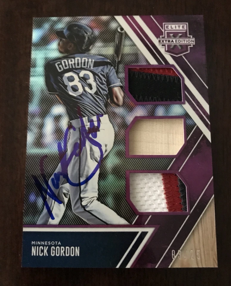 Nick Gordon Auto Signed 2017 Elite Extra Edition Triple Patch 3/25 In Person - Image 1 of 2
