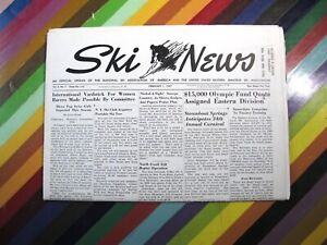 vtg 1940s Ski Skiing newspaper SKI NEWS National Ski Assn Vol 9 #7 1947