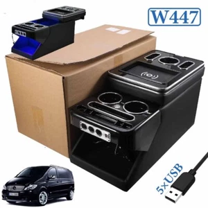 Consola central reposabrazos para Mercedes Clase V Vito W447 RGB LED & Multi USB 14-23 - Imagen 1 de 11