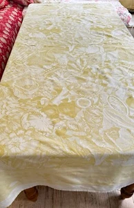 Le Jacquard Francais Banquet Tablecloth in Yellow & White  ZZ528 - Picture 1 of 12