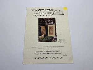 Homespun Elegance Meowy Time March And April Counted Cross Stitch Pattern N - Picture 1 of 3