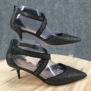 Nina Heels Womens 9.5 M Pointed Stiletto Ankle Strappy Casual Comfort Gray Zip - Picture 1 of 17