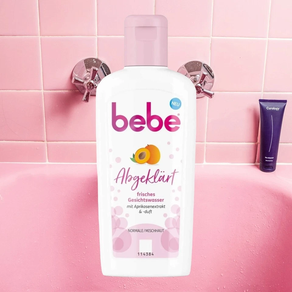 Bebe Abgeklärt Gesichtswasser mit Aprikosenextrakt und -duft, Normale/Mischhaut