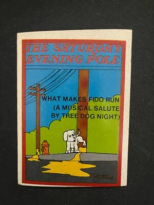 Pegatina Fleer Crazy Covers Series #1 1974 Saturday Evening Pole Ex Foto 1 de 2