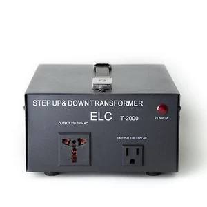 ELC T-2000 Watt Voltage Converter Transformer Step Up/Down 110v to 220v to 110v - Picture 1 of 2