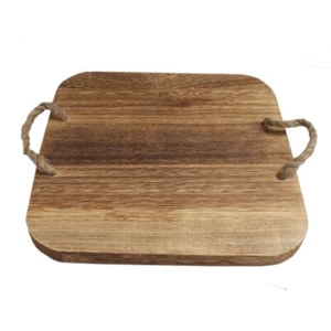 Tablett Holz 2 Henkel Holzbrett Landhaus Dekotablett - Bild 1 von 4