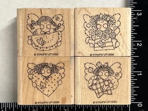 STAMPIN UP! ROSTROS DE ÁNGEL - JUEGO DE SELLOS DE TINTA DE GOMA MONTADOS EN MADERA - Imagen 1 de 4
