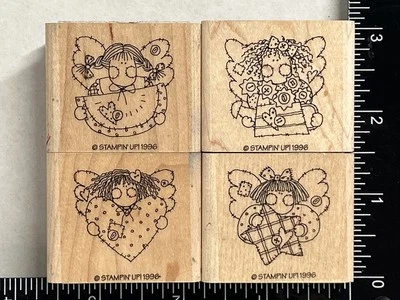 STAMPIN UP! ROSTROS DE ÁNGEL - JUEGO DE SELLOS DE TINTA DE GOMA MONTADOS EN MADERA Foto 1 de 4