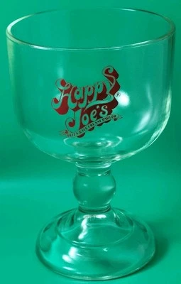 Огромный большой винтажный пивной стеклянный кубок с мороженым Happy Joe's Pizza Parlor  - Изображение 1 из 4