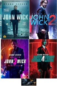 JOHN WICK COMPLETE COLLECTION 1 2 3 4 One Two Three Four 4 DVD Set New Free Ship - Picture 1 of 6