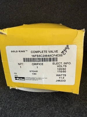 Parker Hannifin 16FS5C2464ACF4C05 2 VIAS ÁGUA QUENTE E VAPOR 1" VÁLVULA NPT 110/120V - Imagem 1 de 4