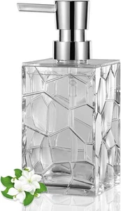 Hand Soap Dispenser, Clear Acrylic Plastic Liquid Pump Bottles Refillable Lotion - Picture 1 of 7