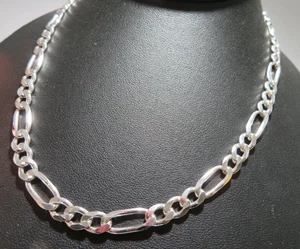 CADENA ESLABONES FIGARO PLATA ESTERLINA .925 24" LARGO 6,95 MM ANCHO 37,70 gr (G134539) - Imagen 1 de 10