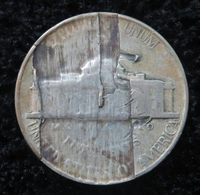 1943 War Nickel * Major Lamination Error * 35% Silver * Neat Error Coin * 5079 - Image 1 of 3