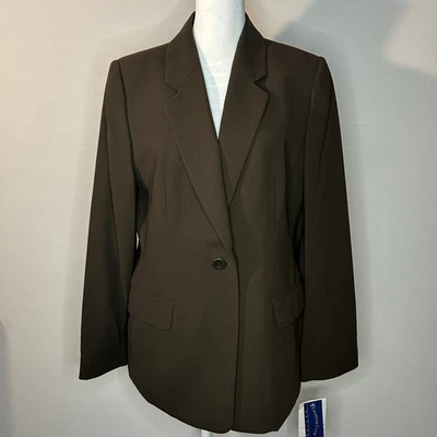 Charter Club Petite Vienna Brown Blazer Womens 10P Career Business Jacket NWT - Image 1 of 4
