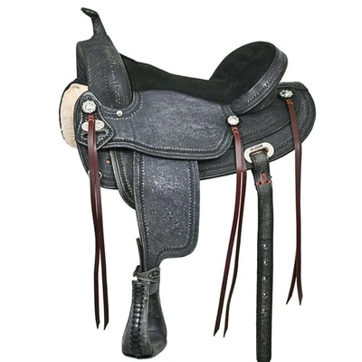 HILASON Western Horse Treeless Trail Pleasure American Leather Saddle | Barrel - Image 1 of 4
