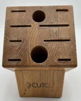 CUTCO Wood Knife Block 10-Slot Made In USA VGUC - Image 1 of 4
