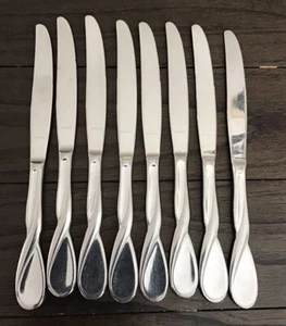 Oneida AQUARIUS Flatware Silverware Dinner Knives Lot Of 8 - Picture 1 of 7