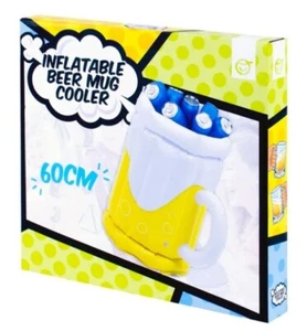 Inflatable Beer Mug Cooler Ice Bucket Novelty Drink Holder Fun Kris Kringle Gift - Picture 1 of 4