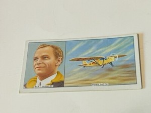Carreras Tobacco 1936 Trading Card Airmen Airwoman Airplane Herbert John Hinkler