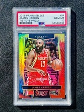 2016-17 PANINI SELECT JAMES HARDEN TIE-DYE PRIZM #54 PSA GEM MT 10 14/25 SSP