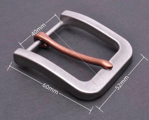 40mm Sturdy Solid Quality Stainless Steel Diy Leathercraft Heel Bar Belt Buckle - Picture 1 of 8