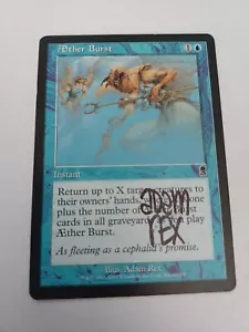 Aether Burst odyssey ed Signed By Adam Rex Magic the Gathering - Picture 1 of 2