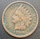 Ancient American Coin: 1889 American Indian Head One Cent Coin, very rare, coppe