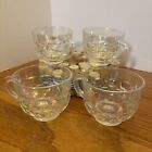 Federal Glass Iridescent Opalescent Punch Bowl Cups Mugs Set/ Lot of 4