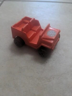 1970's Miniature Viking Plast Toys Sweden Vinyl Plastic Orange Jeep Car No. 110  - Image 1 of 4