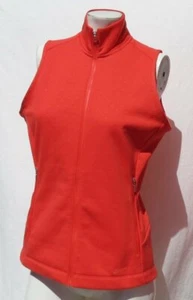 NIKE Therma Fit GOLF Women’s Red Thermal Fleece Fitted Vest Jacket Top US M EUC - Picture 1 of 5