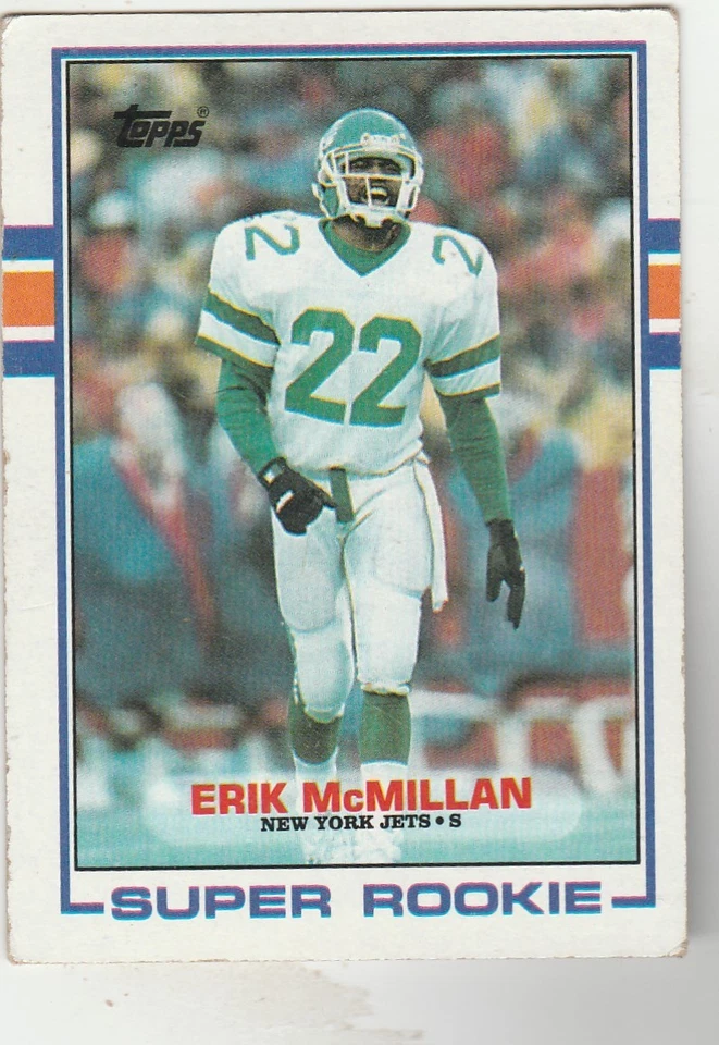 FREE SHIPPING-VG TO GOOD-1989 Topps #223 Erik McMillan Jets  - Image 1 of 1