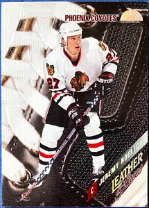 Tarjeta promocional RARA/5000 JEREMY ROENICK 1996-97 hoja cuero y cordones #13 - Imagen 1 de 7
