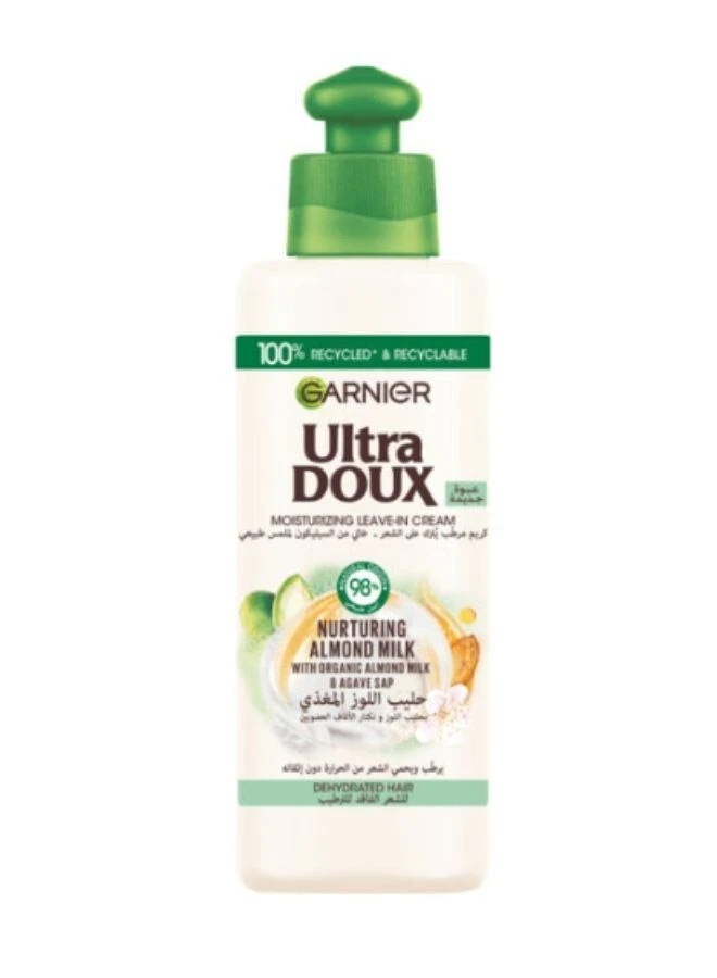 Garnier Ultra Doux Moisturizing Nurturing Almond Milk Leave-In Hair Cream 200ml