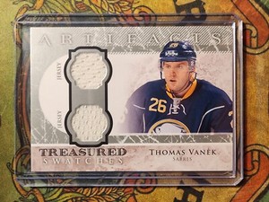 2012-13 Upper Deck ARTIFACTS TREASURED SWATCHES GAME JERSEY Thomas Vanek #TSVA