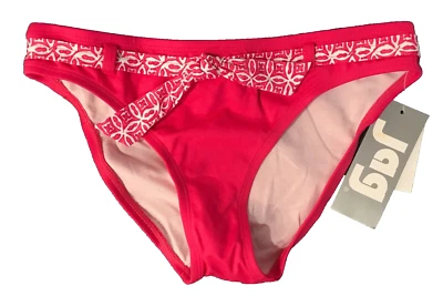 Traje de baño pequeño para mujer Jag rosa y blanco parte inferior de bikini nuevo con etiquetas Foto 1 de 2
