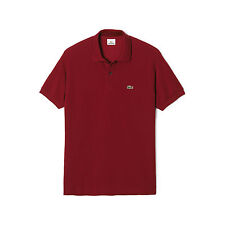 Lacoste L1212 T-shirt Polo da Uomo Rosso (bordeaux) Medium