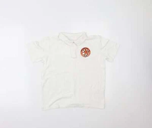 George Boys White 100% Cotton Basic Polo Size 11-12 Years Collared Pullover - Picture 1 of 12
