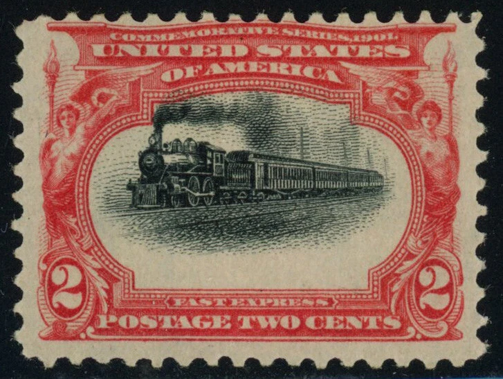 USA Scott# 295 Mint OG, Vignette Shift, "HIGH Train"  (53237) - Image 1 of 2