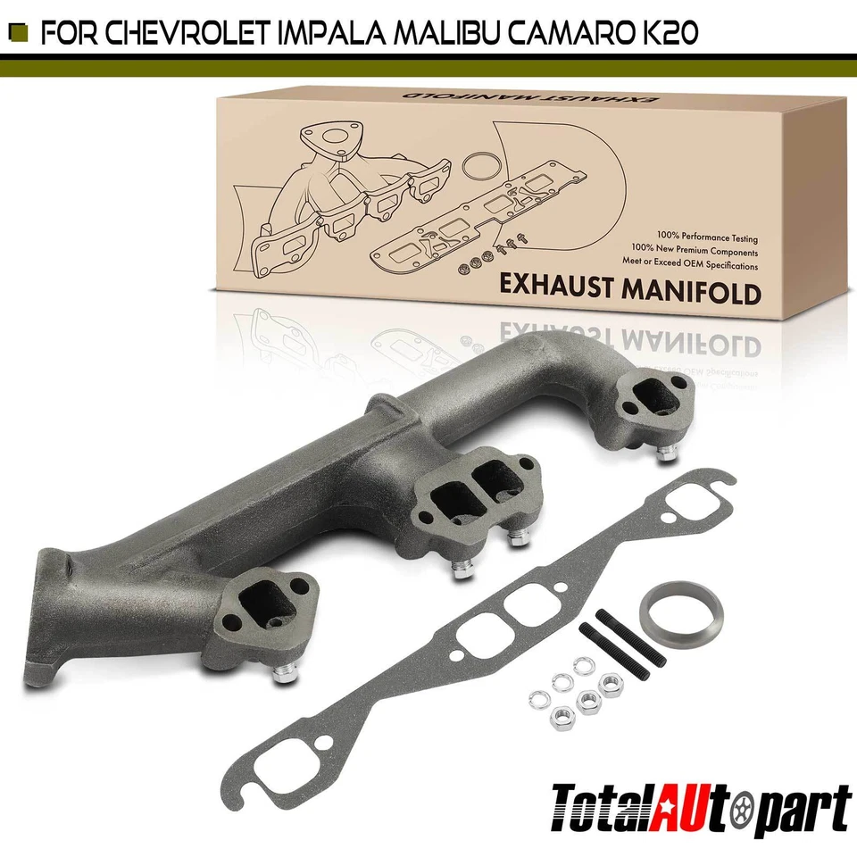 Colector de escape con junta para Chevy Impala Malibu Camaro C10 C20 K10 lado derecho Foto 1 de 4