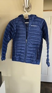 NWOT kids columbia puffer style jacket blue size M (10-12) NEW - Picture 1 of 4