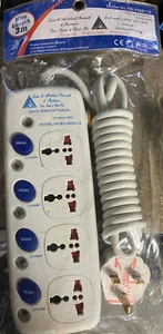 Four Outlet Power Strip 3m Cord RS-880B118 Quality Electrical Products - Picture 1 of 1