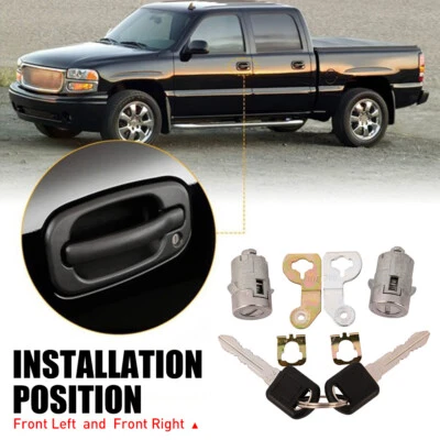 Nuevo juego de cilindros de cerradura de puerta con llaves para GM CHEVY SILVERADO TAHOE 2001-2006 Foto 1 de 4