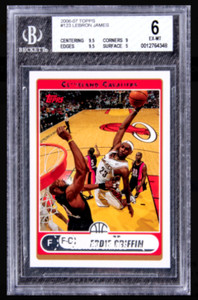 RARE 1/1 BGS 2006-07 Topps #123 LeBron James Eddie Griffin Name Overprint Error