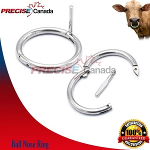 2 Stück Metall Bullen Nasenring + Schraube 2" und 2,5" Zugreifen Vieh Zubehör - Bild 1 von 2