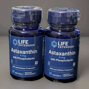 Astaxanthin with Phospholipids Life Extension - 2 Pack X 30 gels - Exp 08/25 - Picture 1 of 3